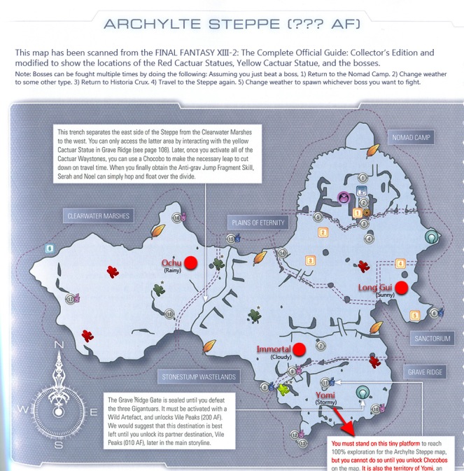 Locations of The Archylte Steppe bosses
